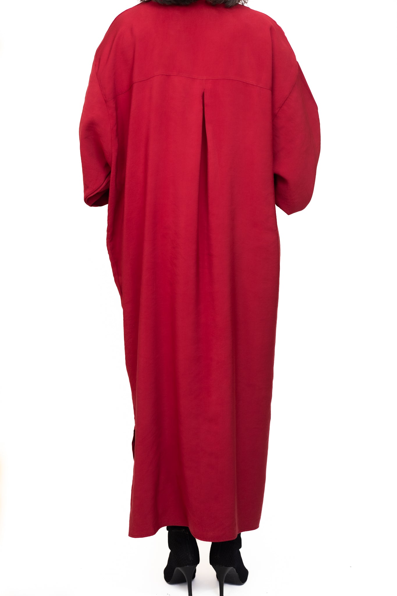 Red Long Shirt Dress