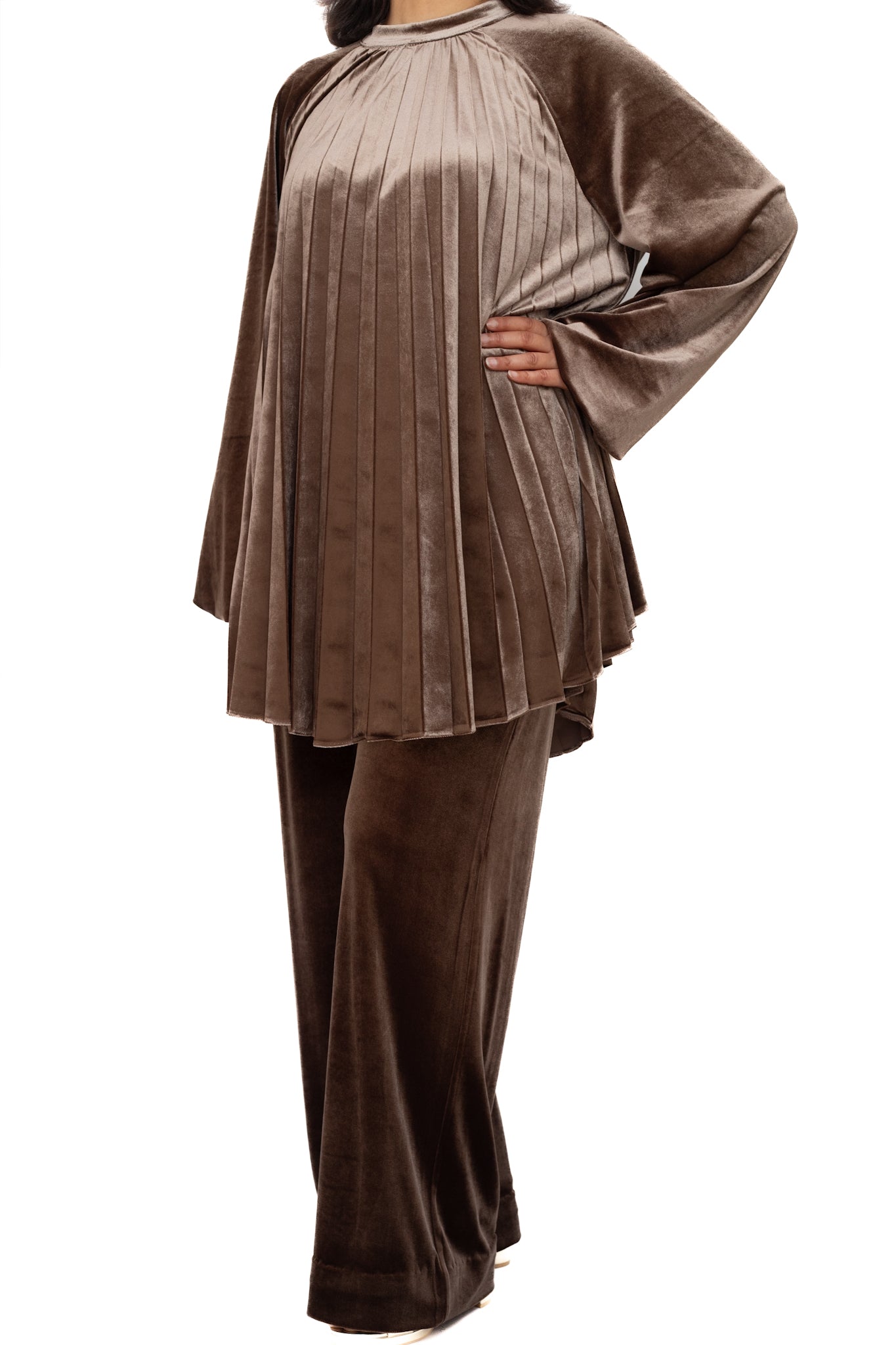 Brown velvet co-ord